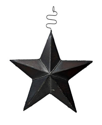 North Star, reclaimed steel star sculpture by metal artist Wendy Stone at Effusion Art Gallery in Invermere, BC.