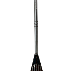 Splash Paddle, one-of-a-kind reclaimed steel canoe paddle sculpture by Canadian artist Wendy Stone at Effusion Art Gallery in Invermere, BC.