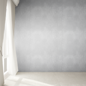 Photo of a large empty room with soft grey walls and a large floor-to-ceiling window on the left.