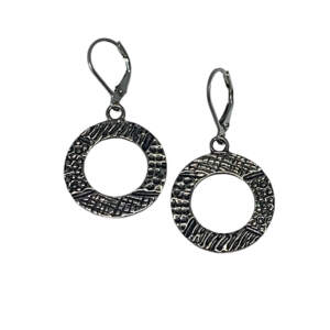 Sterling silver earrings by Karyn Chopik at Effusion Art Gallery in Invermere, BC.