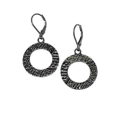 Sterling silver earrings by Karyn Chopik at Effusion Art Gallery in Invermere, BC.