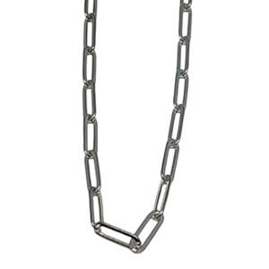Sterling silver paperclip chain by Karyn Chopik at Effusion Art Gallery in Invermere, BC.