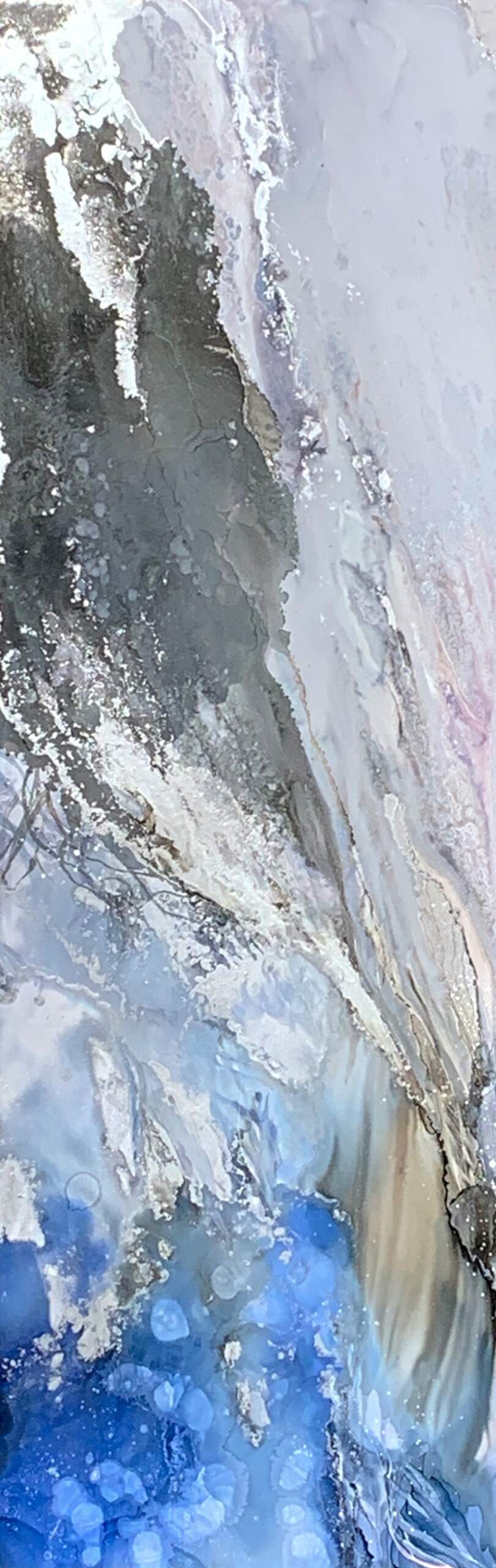 Synergy I, original alcohol ink abstract painting by Canadian artist Paulina Tokarski at Effusion Art Gallery in Invermere, BC.