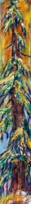 Not Long Ago, mixed media tree painting by Canadian artist David Zimmerman at Effusion Art Gallery in Invermere, BC.