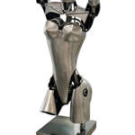 Elysian, original metal sculpture of a female torso by Canadian artist Cory Fuhr at Effusion Art Gallery in Invermere, BC.
