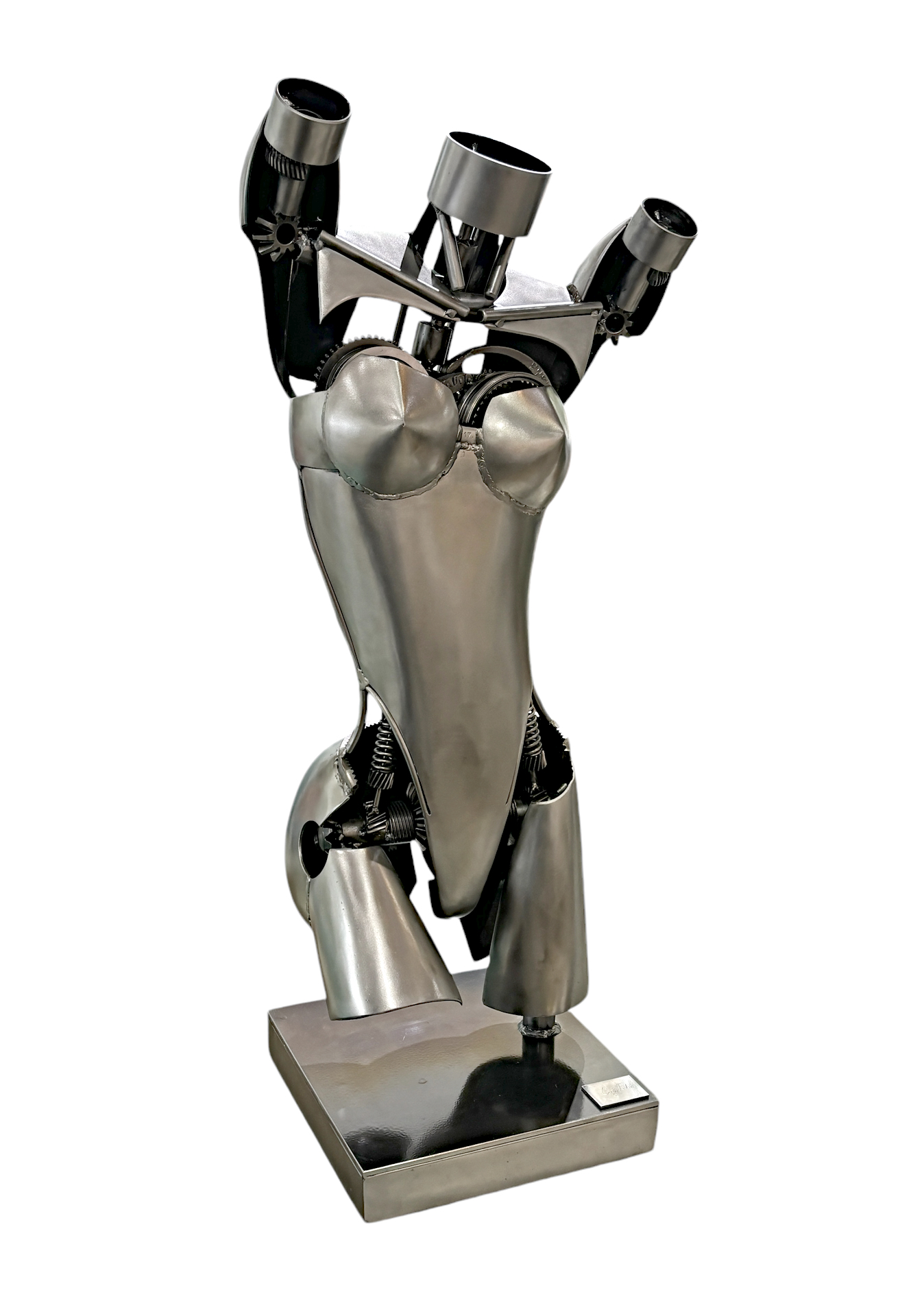 Elysian, original metal sculpture of a female torso by Canadian artist Cory Fuhr at Effusion Art Gallery in Invermere, BC.