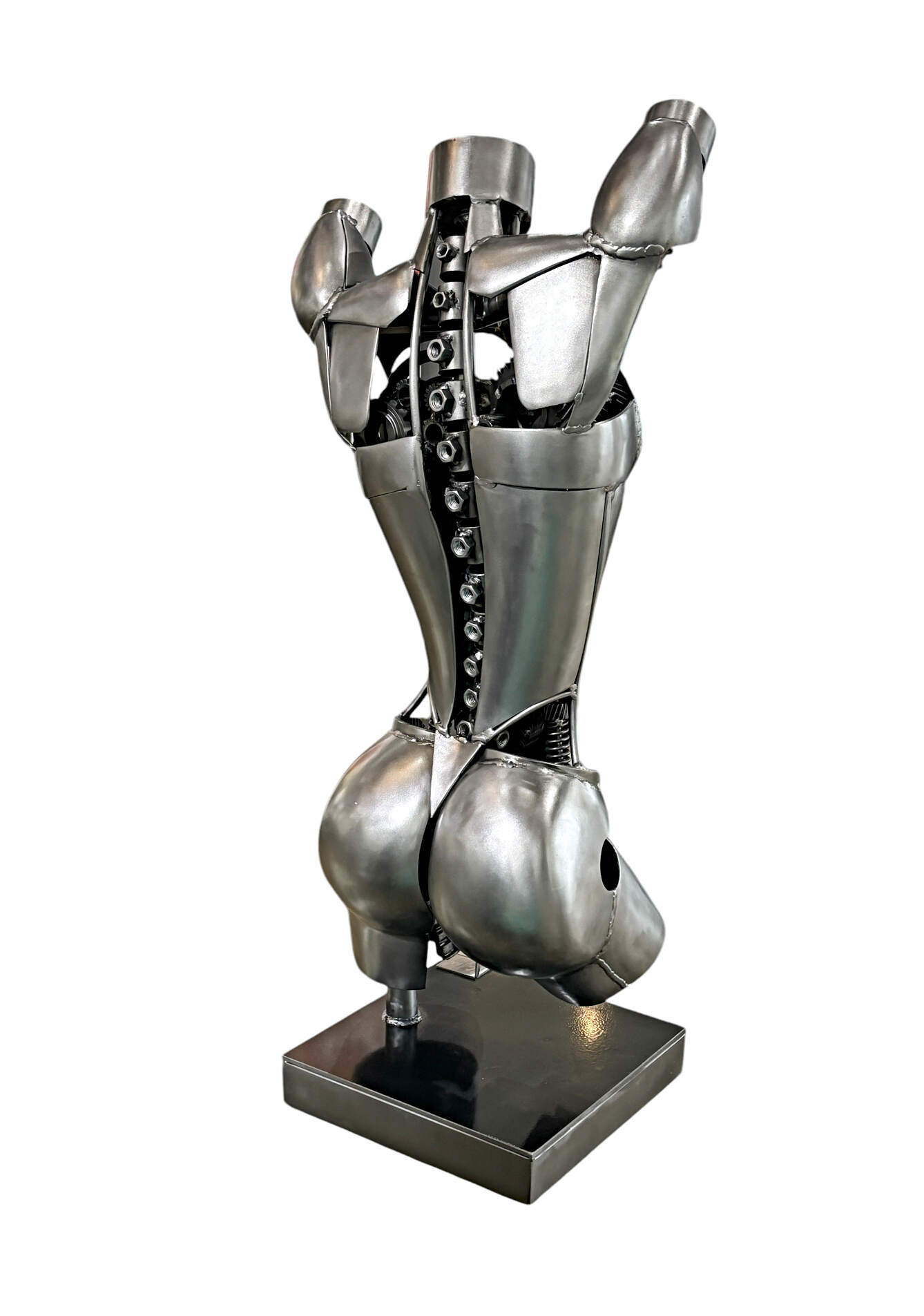 Elysian, original metal sculpture of a female torso by Canadian artist Cory Fuhr at Effusion Art Gallery in Invermere, BC.