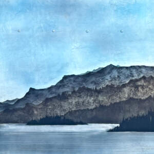 A Least Expected Day, original mixed media landscape painting by Canadian artist David Graff at Effusion Art Gallery in Invermere, BC