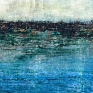 Hidden and Revealed, original mixed media abstract landscape painting by Canadian artist David Graff at Effusion Art Gallery in Invermere, BC