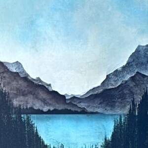 Secret Discovery, original mixed media landscape painting by Canadian artist David Graff at Effusion Art Gallery in Invermere, BC