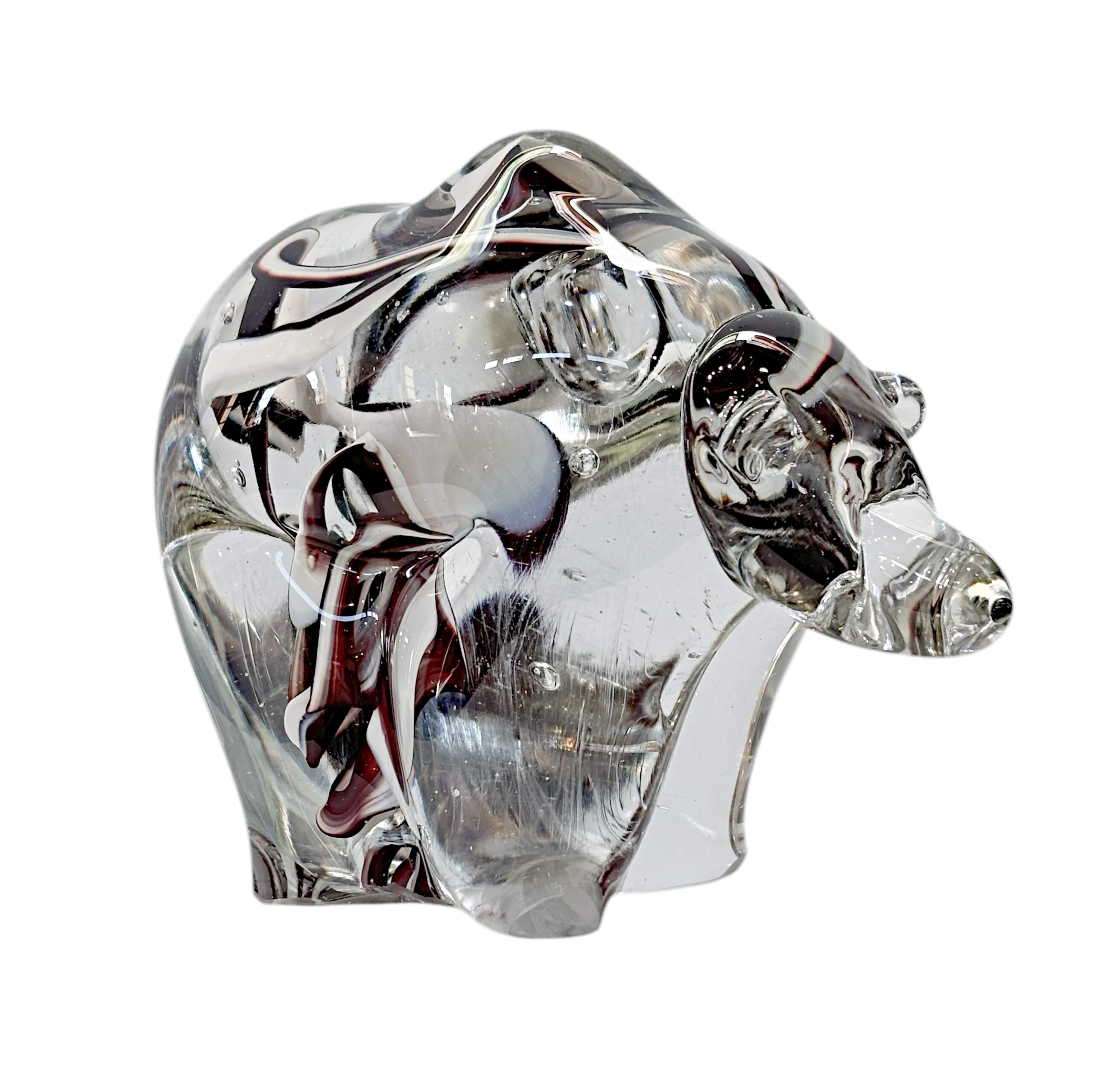 Blown glass Galaxy Bear by Canadian glass artist Hayden MacRae at Effusion Art Gallery in Invermere, BC.