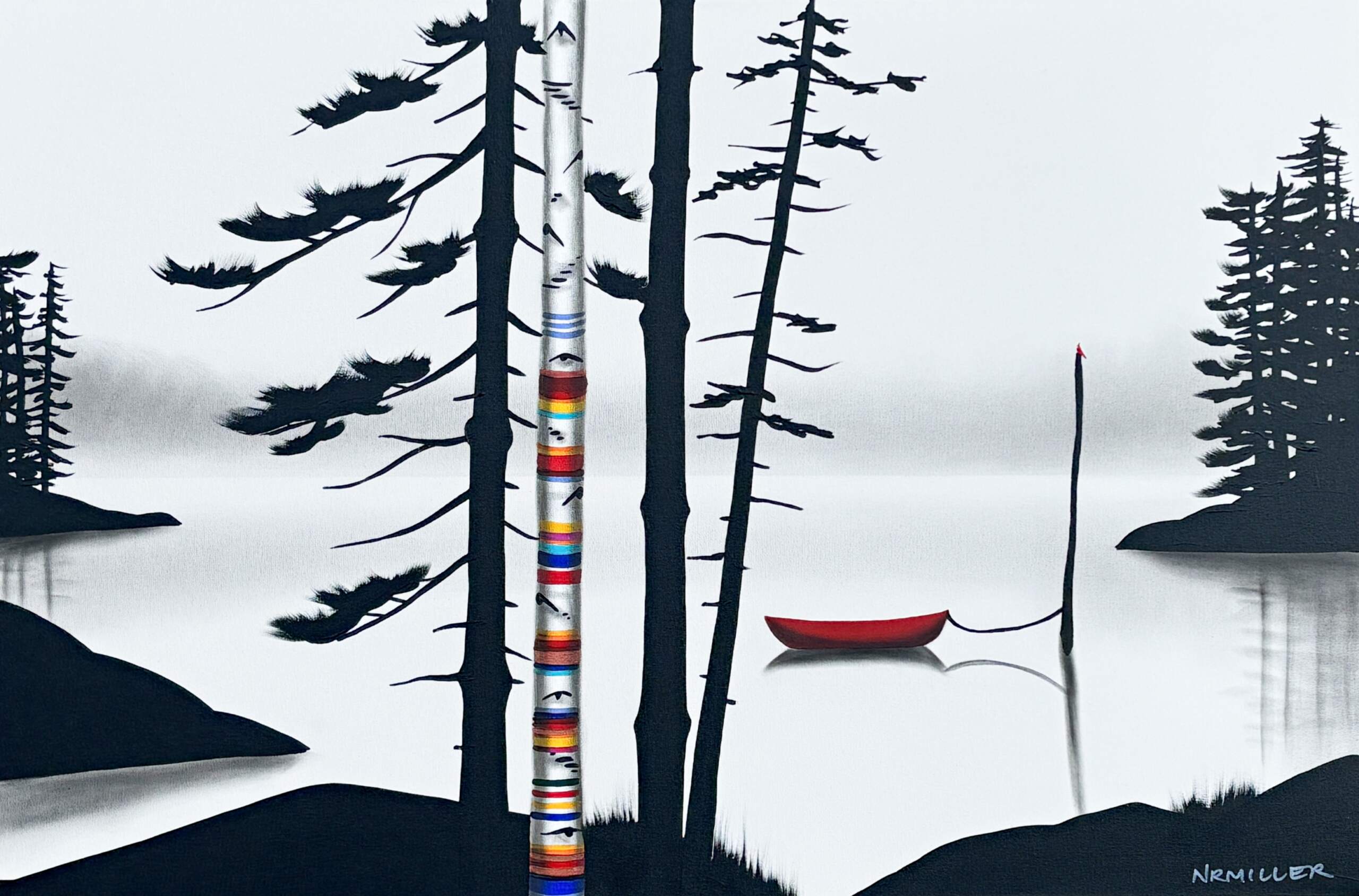 Find Somewhere to Grow, original landscape painting by Canadian artist Natasha Miller at Effusion Art Gallery in Invermere, BC.