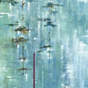 Silence 3, original acrylic landscape painting by Canadian artist Gina Sarro at Effusion Art Gallery in Invermere, BC.