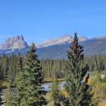 Photo of Castle Mountain to Helena Peak by Rockbound Lake by Canadian artist Joel Masewich at Effusion Art Gallery in Invermere, BC.