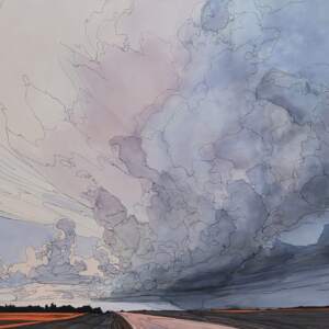 You Get What You Give, Original acrylic prairie landscape painting by Canadian artist Michaela Hoppe at Effusion Art Gallery in Invermere, BC.