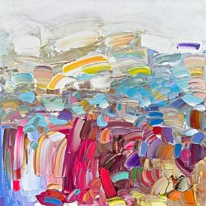 Harvest Season, original acrylic abstract painting by Canadian artist Adam Persichetti at Effusion Art Gallery in Invermere, BC.