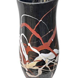 Ancient Shimmer Vase 2, blown glass vase by Canadian glass artist Hayden MacRae at Effusion Art Gallery in Invermere, BC.