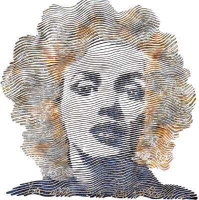 Marilyn Monroe in a Thousand Reflections, original 3-D mixed media painting of Marilyn Monroe by Canadian artist Virginie Schroeder at Effusion Art Gallery in Invermere, BC.