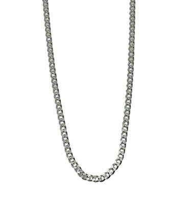 Sterling silver delicate curb chain by Canadian artist Karyn Chopik at Effusion Art Gallery in Invermere, BC.