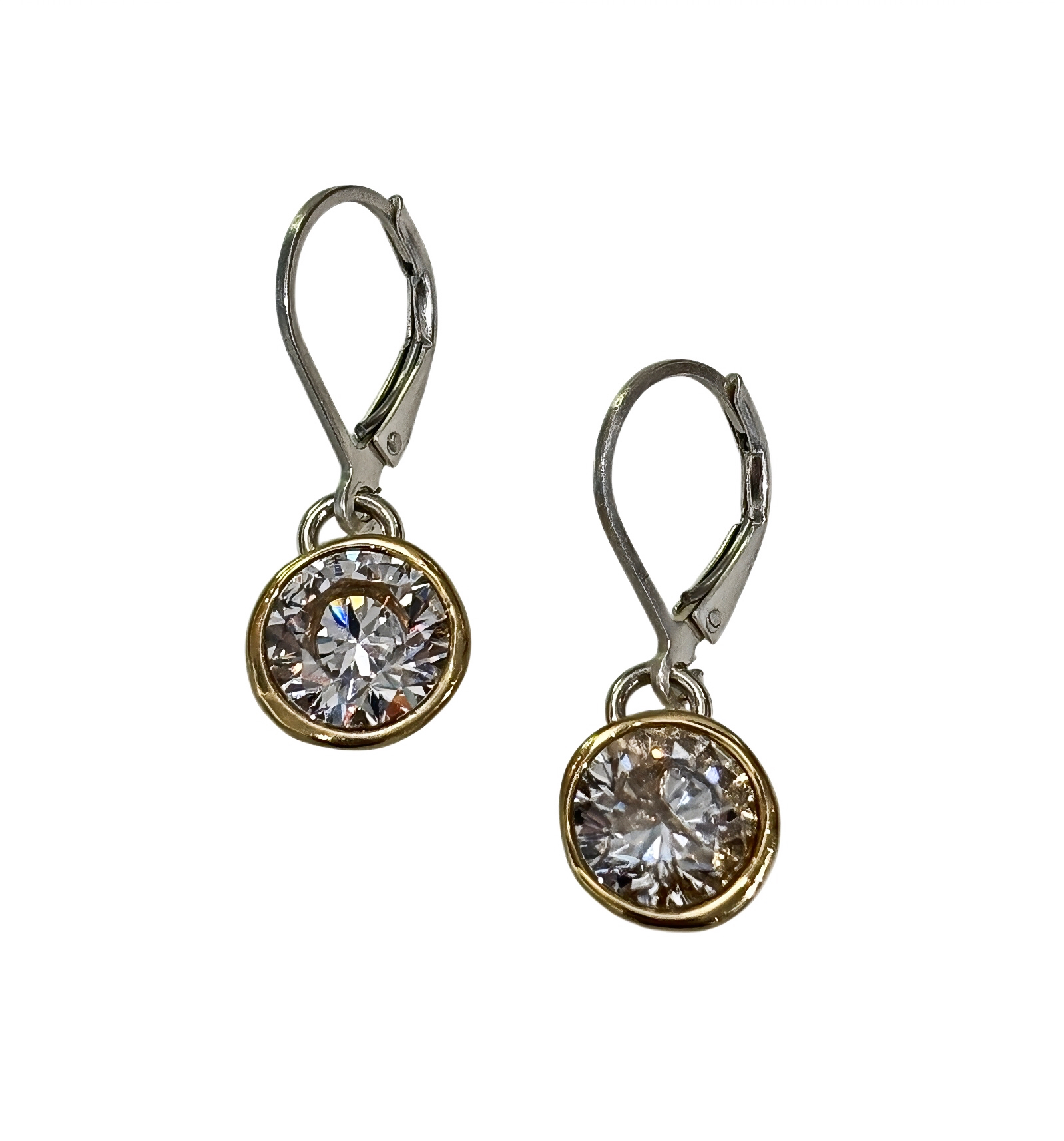 Handmade bronze, sterling silver, and crystal earrings by Canadian artist Karyn Chopik at Effusion Art Gallery in Invermere, BC.