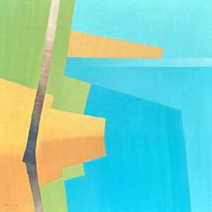 Lasting Impressions, original oil abstract landscape painting of Marble Canyon in Kootenay National Park by Canadian artist Michael King at Effusion Art Gallery in Invermere, BC.