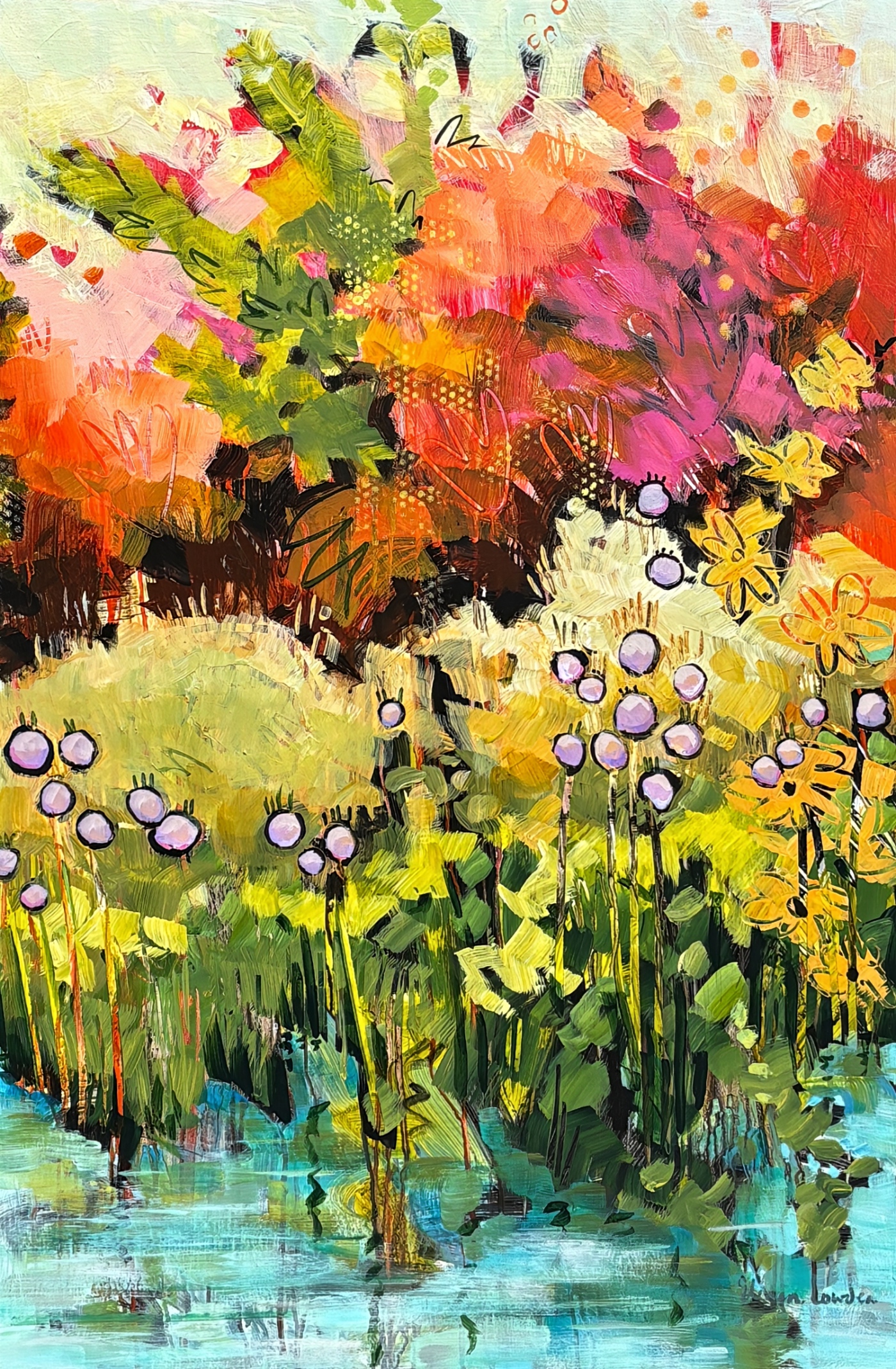 Show Me What You Got, original acrylic landscape painting by Canadian artist Eleanor Lowden at Effusion Art Gallery in Invermere, BC.