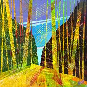 Sinclair Passage, original acrylic landscape painting by Canadian artist John Webster at Effusion Art Gallery in Invermere, BC.