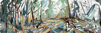 Warwick Vista, original acrylic landscape painting by Canadian artist Laura Stevens at Effusion Art Gallery in Invermere, BC.