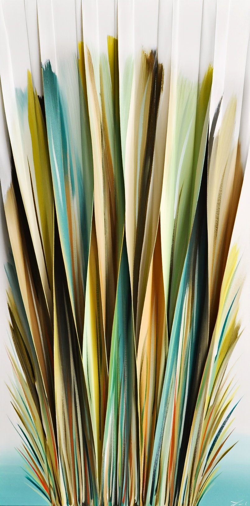 Nos vingt ans, original 3-D abstract mixed media painting by Canadian artist Mélanie Giguère at Effusion Art Gallery in Invermere, BC.