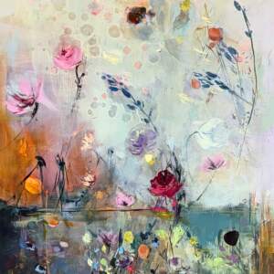 Dawn, original oil flower painting by Canadian artist Denna Erickson at Effusion Art Gallery in Invermere, BC.