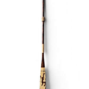 One-of-a-kind reclaimed decorative oar by Canadian artist Kara Masters at Effusion Art Gallery in Invermere, BC.